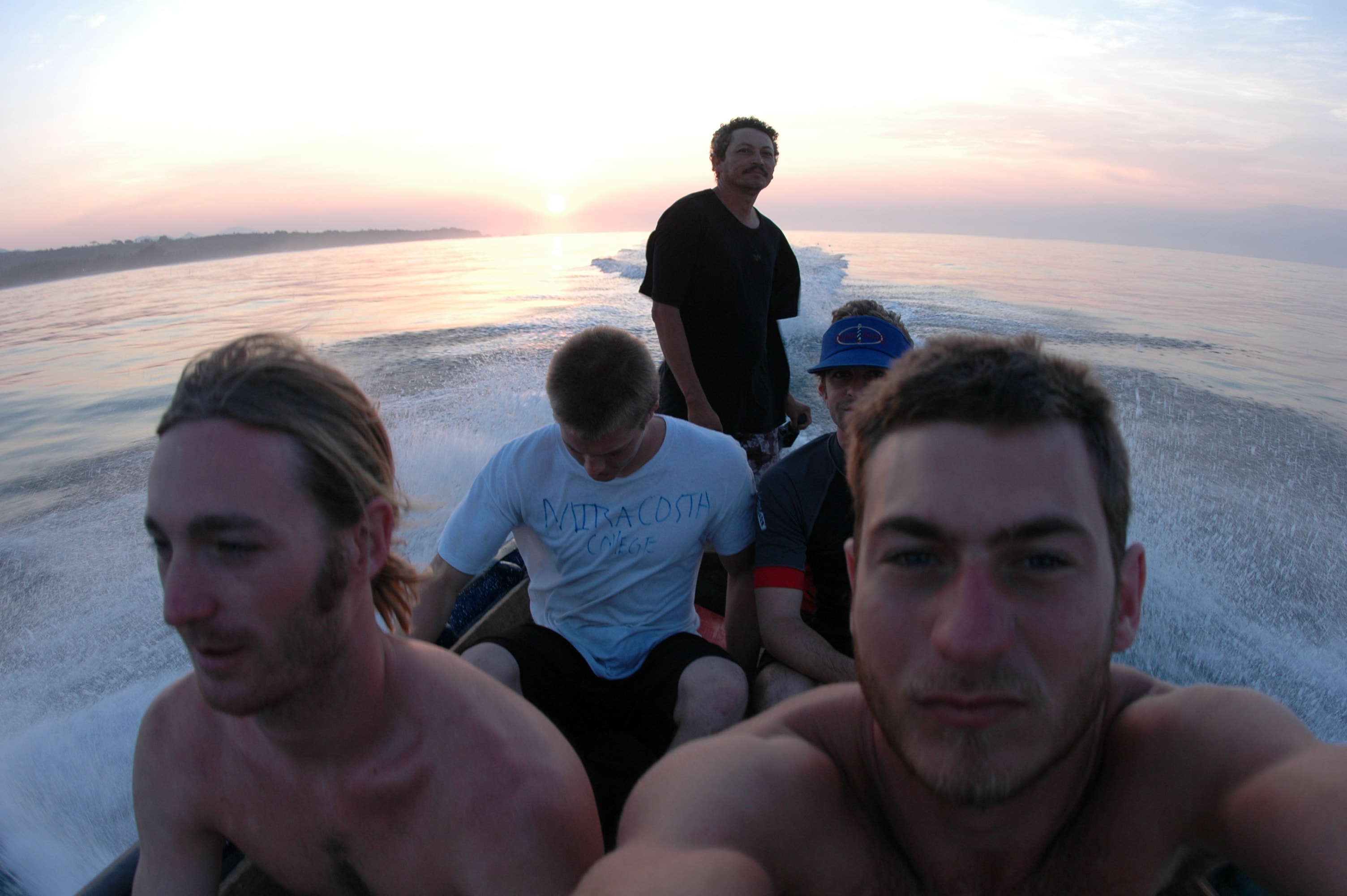Boat trip at sunset