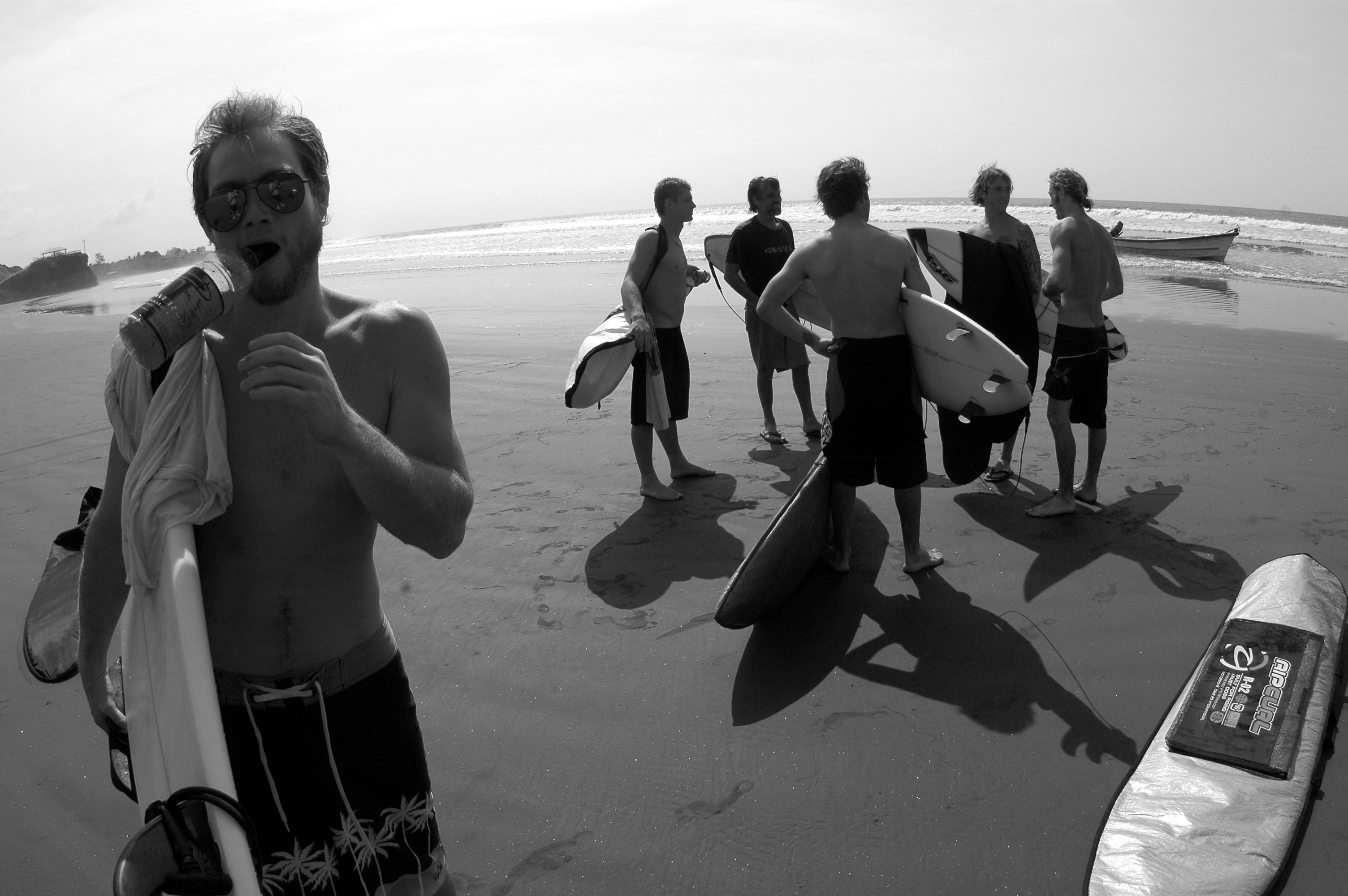 Surfers on the beach